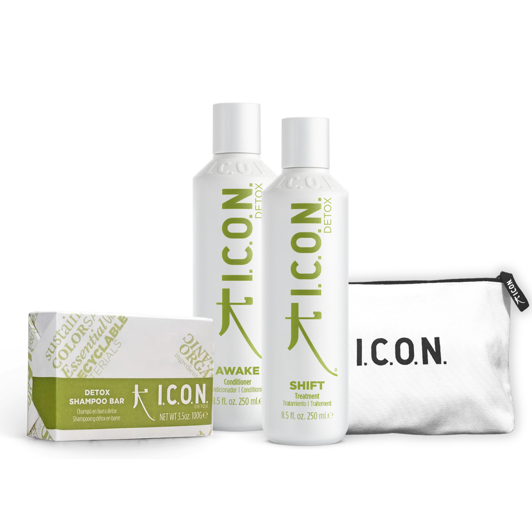 Detox rinkinys su kietu šamp I. C. O. N. Detox rinkinys su kietu šampūnu image 1