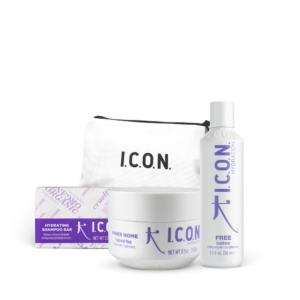 I.C.O.N. Drėkinantis rinkinys su kietuoju šampūnu