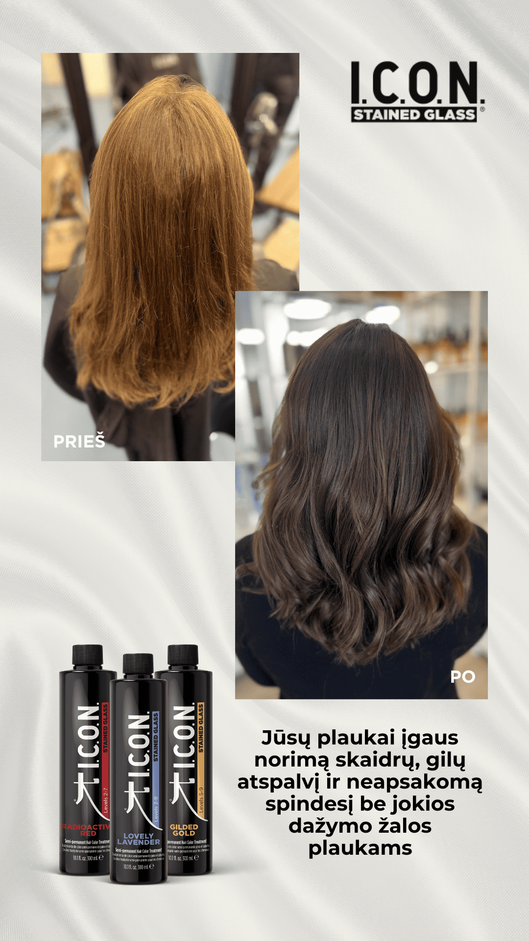 I.C.O.N. STAINED GLASS pusiau ilgalaikiai dažai