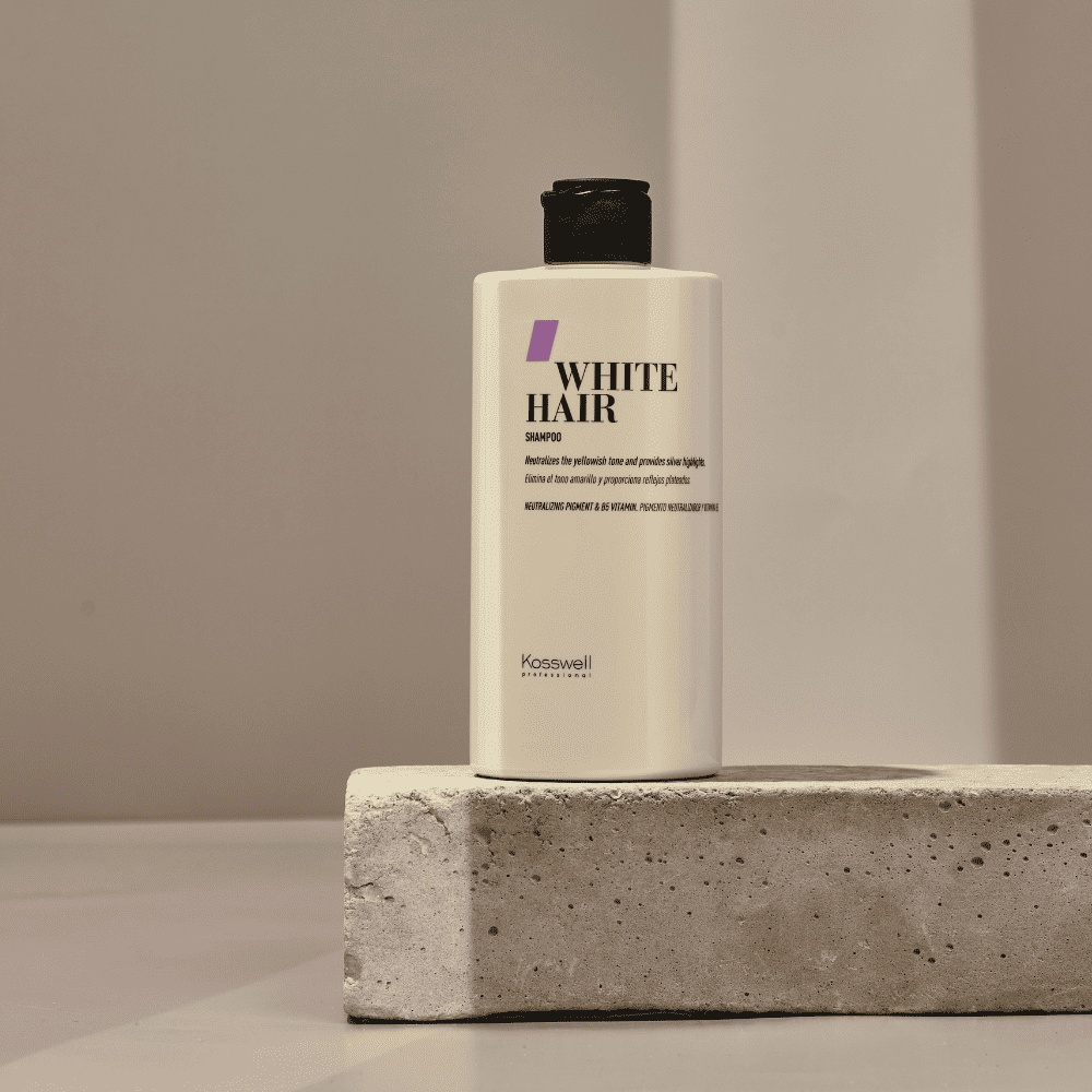 Geltonumą neutralizuojantis šampūnas white hair