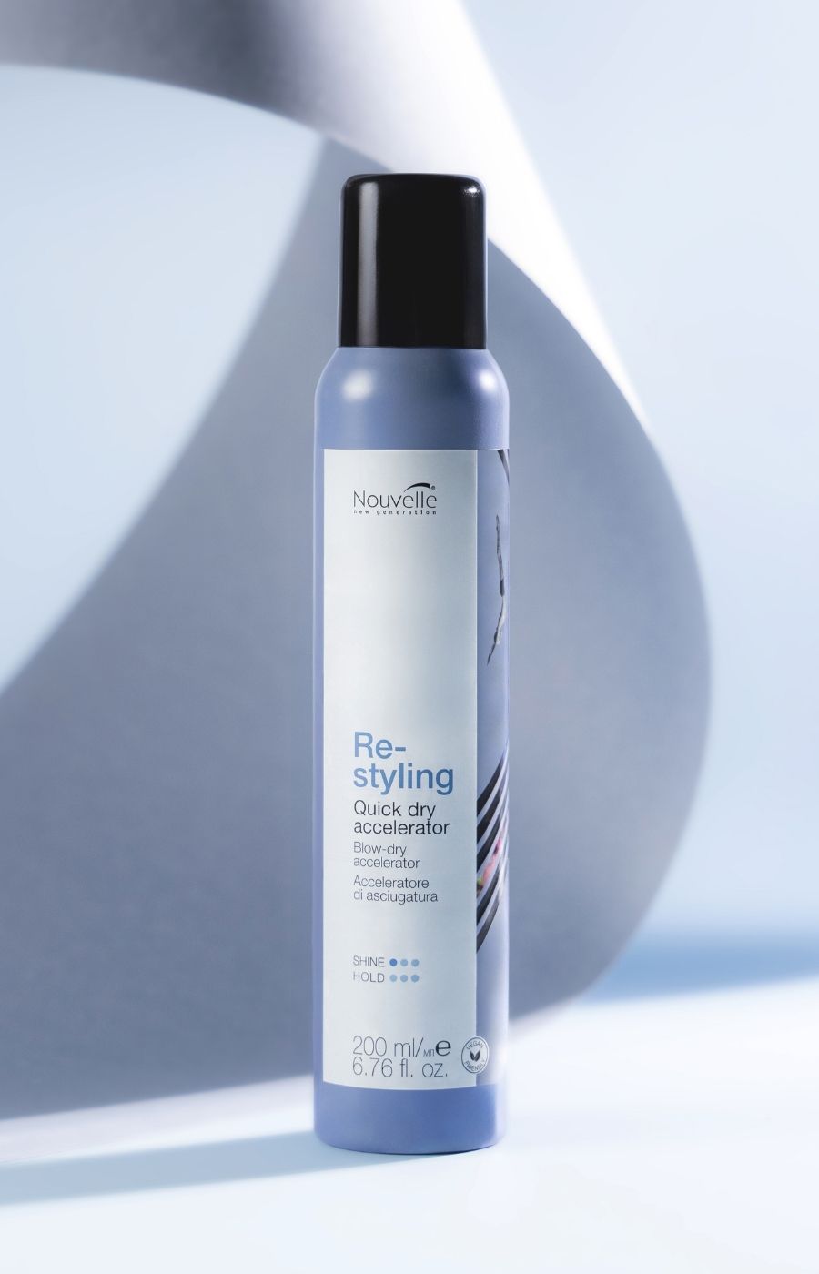 Nouvelle Re-Styling Quick Dry Accelerator – džiovinimą greitinantis purškiklis blizgesiui